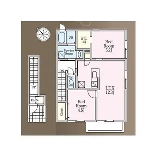 Halelea【2階】の間取り