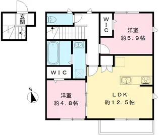 ユアメゾン美鈴園【2階】の間取り