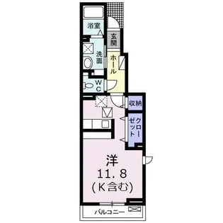 マイトレーヤ 広【1階】の間取り