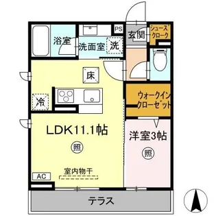 ピエドリオ【1階】の間取り