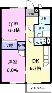 フィオーレA【2階】の間取り