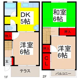 テラスニシハタAの間取り