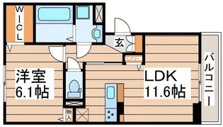 フルール・デ・シャンB【3階】の間取り