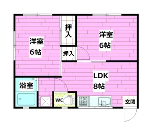 高屋グリーンアパート【1階】の間取り