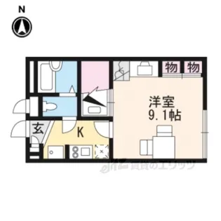 レオパレスシルフィード【1階】の間取り