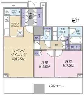 ナビューレ横浜タワーレジデンス【21階】の間取り