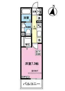 Philia Flats M・I/フィリアフラッツ【1階】の間取り