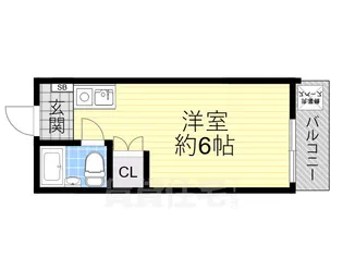 シャンブル千里山1【3階】の間取り