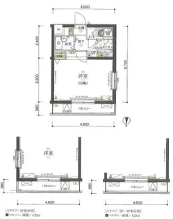 リヴシティ世田谷池尻【4階】の間取り