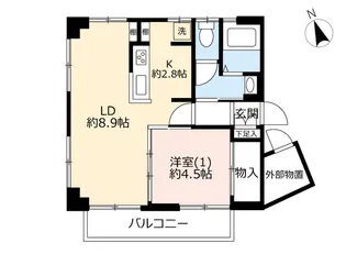 UR野方【4階】の間取り
