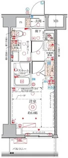クレヴィスタ武蔵中原【6階】の間取り