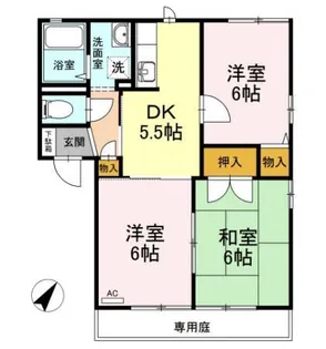 アーバンアヴェニュー C棟【1階】の間取り