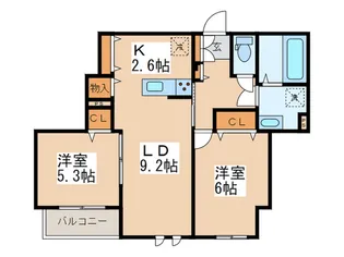 プライムハウス【1階】の間取り