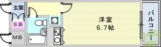 朝日プラザアルファポート神戸【6階】の間取り