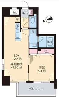 ルカナル門前仲町【3階】の間取り