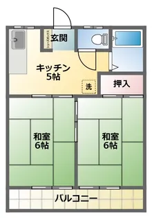ベルメゾン日吉【2階】の間取り