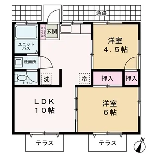 ネオハイツ中島【1階】の間取り