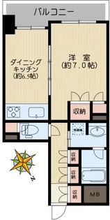 藤和シティホームズ文京音羽【6階】の間取り