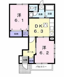 エクセレント・A【1階】の間取り