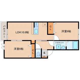 アスコット東郡山【2階】の間取り