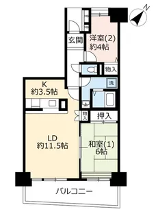UR多摩ニュータウン長峰杜の一番街【4階】の間取り