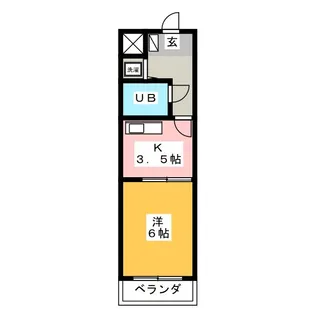 ダイアパレス前橋大友【4階】の間取り