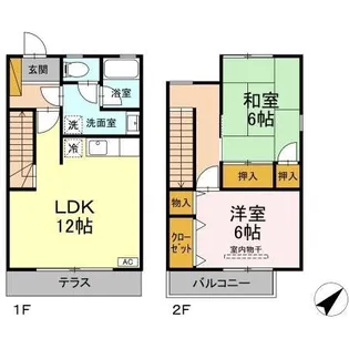 グランメール葛城【2階】の間取り