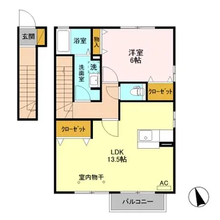 ライオンハーテッド B【2階】の間取り