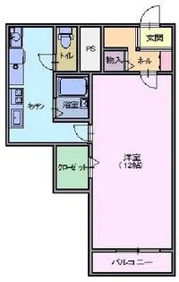 中御所グランバレーB館【2階】の間取り