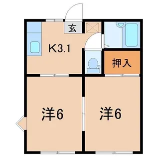 メゾンローズA【1階】の間取り
