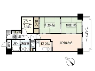 己斐本町コープマンション【2階】の間取り
