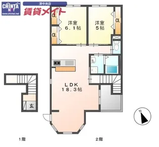F.アザレア 7【2階】の間取り