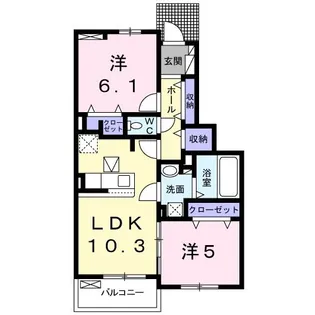アクア【1階】の間取り