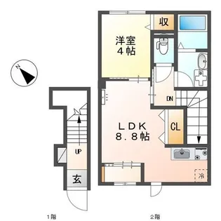 アウローラ東豊田【1階】の間取り