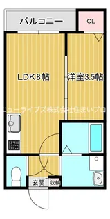 プレジール萱島【2階】の間取り