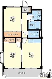 パレス川越【1階】の間取り