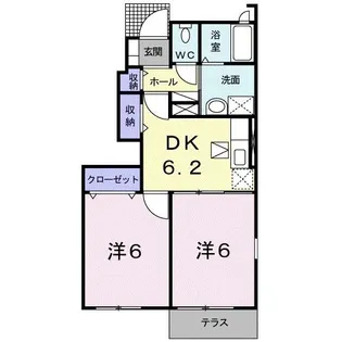 サンシャイン・ノマ B【1階】の間取り