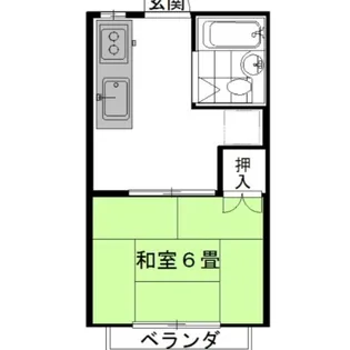 弐番館・飛龍B棟【2階】の間取り