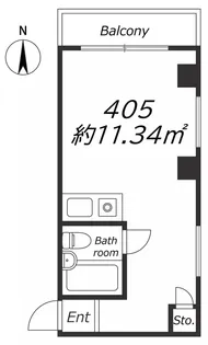 AP413 フラワービル【4階】の間取り