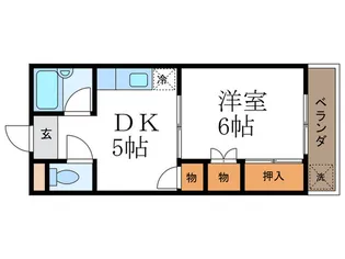 ハピネス中埜【1階】の間取り