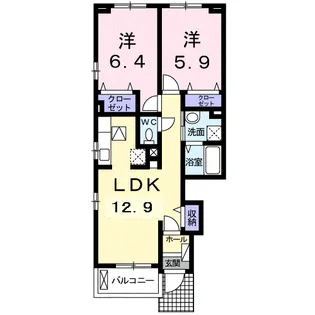 ソル レヴェンテI【2階】の間取り