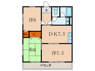 王塚台マンション【2階】の間取り