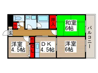 ガ-デンヒルズ浦和【1階】の間取り