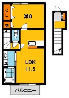 ローズコート宮原 B【2階】の間取り
