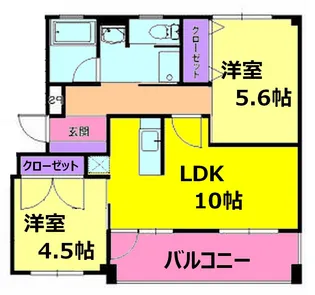 井上マンション【5階】の間取り