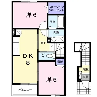 エスト フォンテーヌ【2階】の間取り