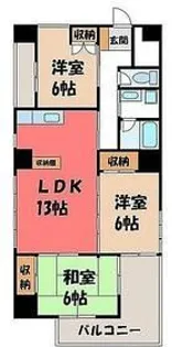 浅美マンション【2階】の間取り