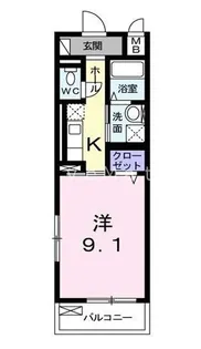 アンソレイユI【1階】の間取り