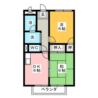 フォレストハイツいとう【1階】の間取り