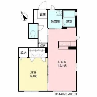 villa okubo A棟【1階】の間取り